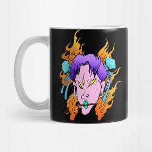 Dope asian dope boy cartoon illustration Mug